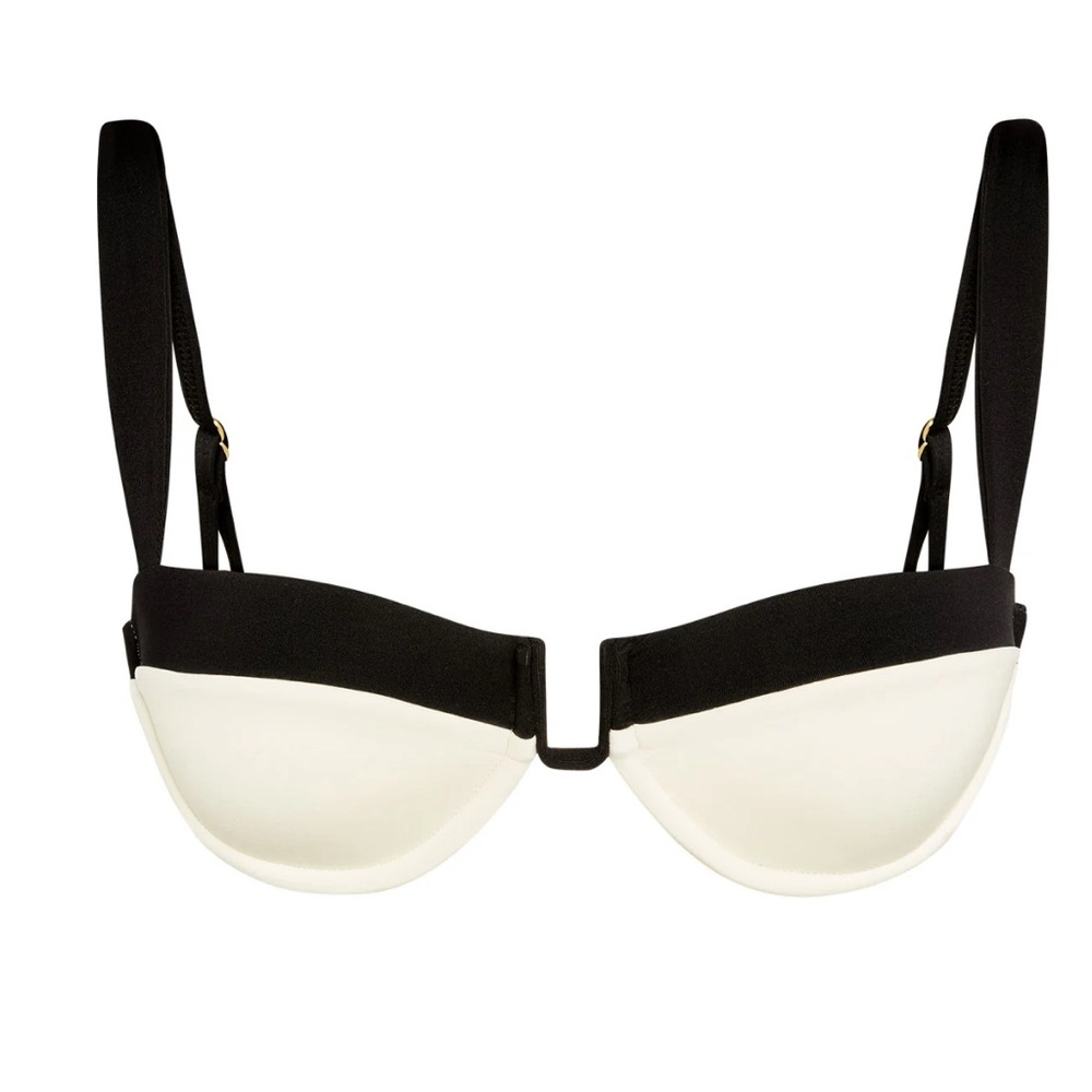 CALA ROJA TOP - IVORY/BLACK